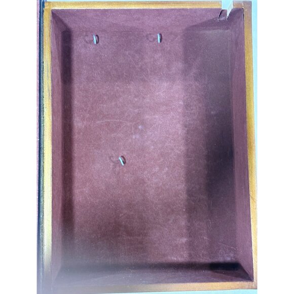 Vintage Style Decorative Faux Book Hidden Storage Box With Velvet Lining Keys - Picture 6 of 9